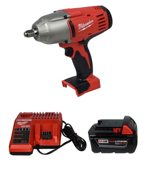 Milwaukee 2663-20 1/2" Impact Wrench,48-11-1850 5Ah Battery, 48-59-1812 Charger Milwaukee 2663-20 1/2" Impact Wrench,48-11-1850 5Ah Battery, 48-59-1812 Charger